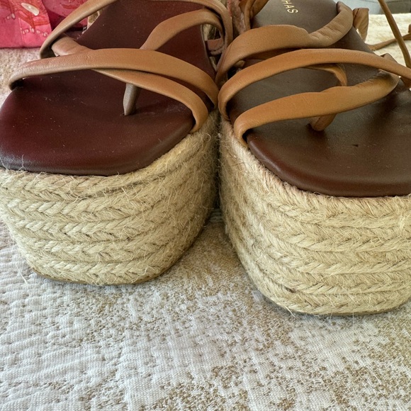 NWOB ALOHAS | Paw Paw Brown Espadrille Platform Sandal Size 37 (7) - Picture 3 of 5